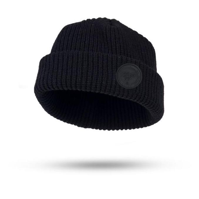 DS178 >> RCKLS. Topi Kupluk Pria Wanita World  Black White | Double Rajut Beanie