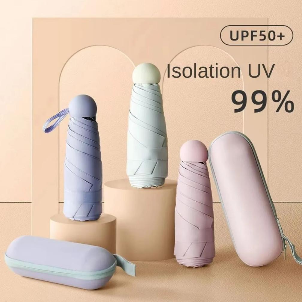 ORIGINAL AUTOSHOP PAYUNG LIPAT MINI KECIL GENGGAM SARUNG TAS KOTAK POUCH GANTUNG BOX KAPSUL UPF50+ A