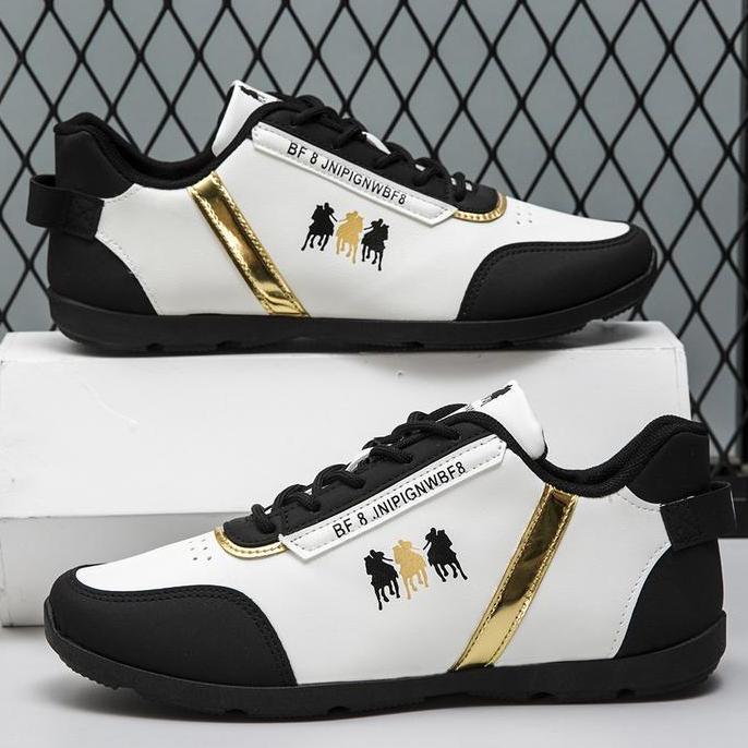 DF86 >> Sepatu Sneakers Pria Keren K43 Terbaru Sepatu Jalan Casual Kantor Sepatu Golf Cowok Original