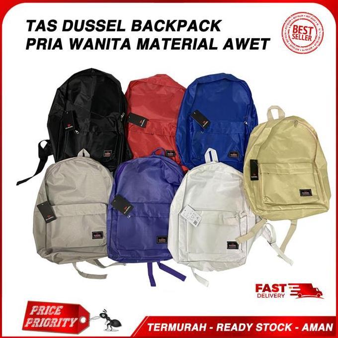DI63 - Tas Ransel Punggung Tas Laptop Kuliah Sekolah Wanita Pria Merk Dussel