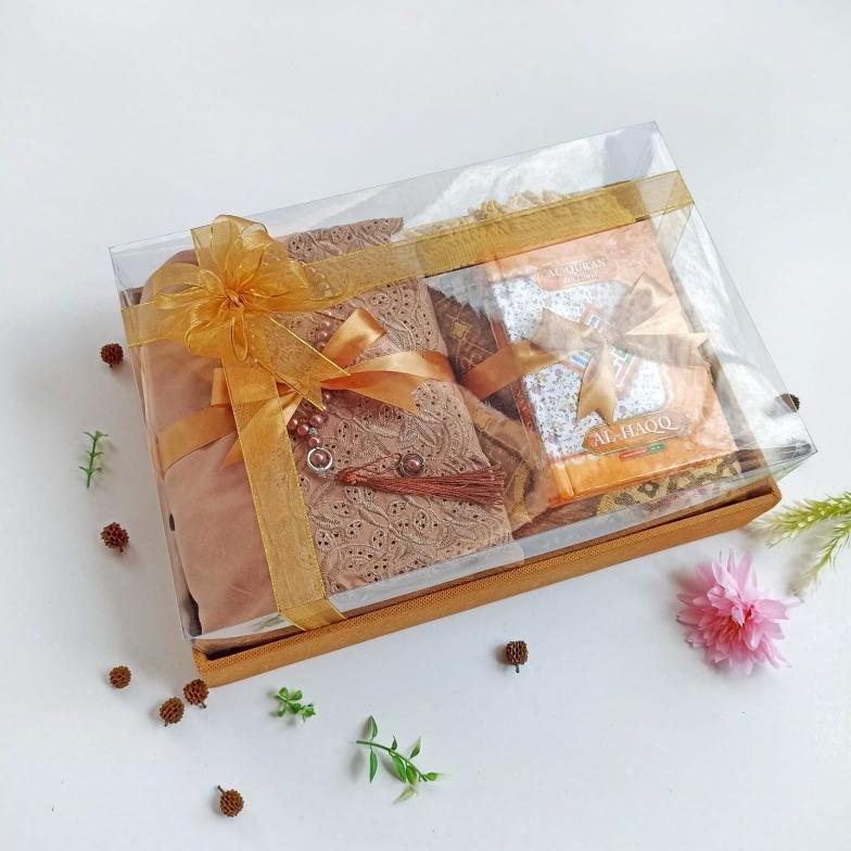 BEST SELLER MAHAR SEPERANGKAT ALAT SHOLAT CEWEK MUKENA KATUN PREMIUM BOX BESAR