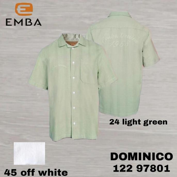 Emba Denim - Dominico Kemeja Pria Relaxed Fit Pendek Baju Kain Basic Original