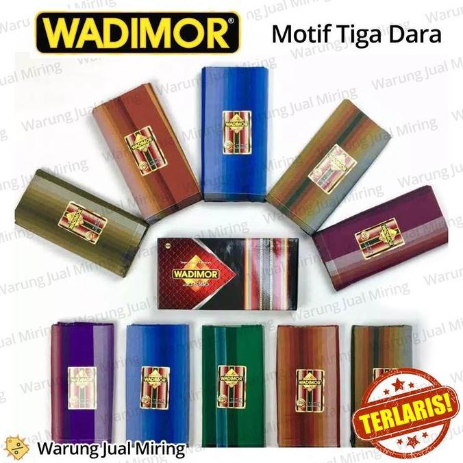 Sarung WADIMOR Padang Horison Tiga Dara Klir - Kain Tenun Motif Kotak Kotak2 Dewasa Pria Laki Cowok 