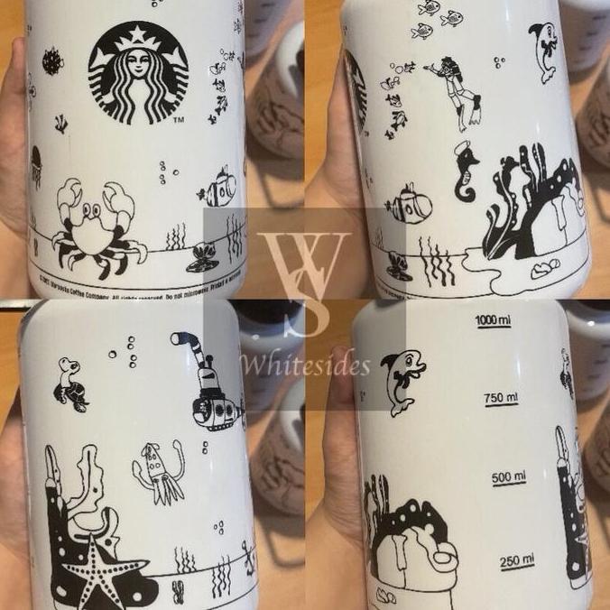 Starbucks X KREABY Original 1L Liter Plastic Reusable Bottle Tumbler