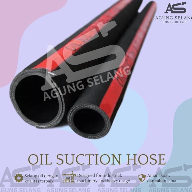 Selang Karet Hitam 2 1/2" inch Selang Angin Oil Benang Delivery 2.5"