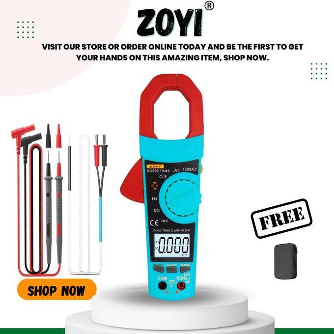 ZOYI VC903 Auto Range Clamp Meter Tang Amper Dital Tang Ampere AC DC