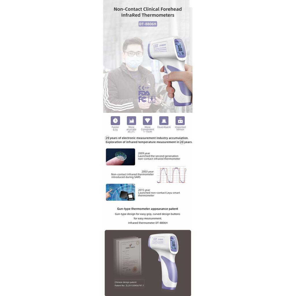 thermometer infrared gun merek CEM kualitas German