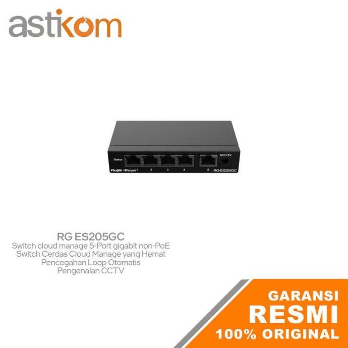 Ruijie Reyee RG ES205GC 5-Port Gigabit Cloud Managed Switch