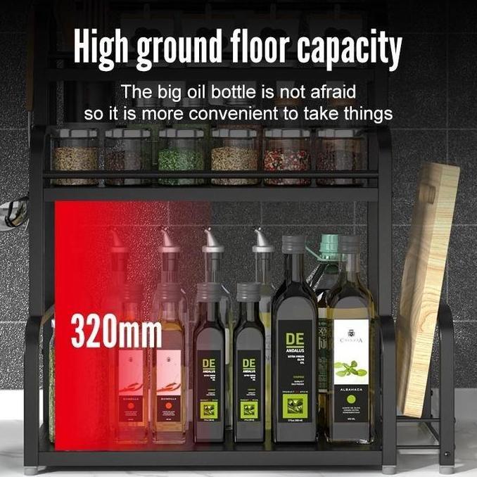 Murah Rak Bumbu Dapur Stainless Steel Rak Botol Bumbu Rak Bumbu Rak Penyimpanan Bumbu Dapur Rak Bumb