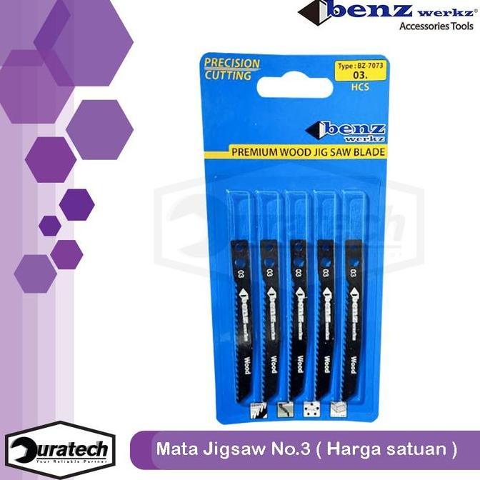 Mata Gergaji Jig Saw Jigsaw Blade kayu No.3 Benz werkz BZ-7073