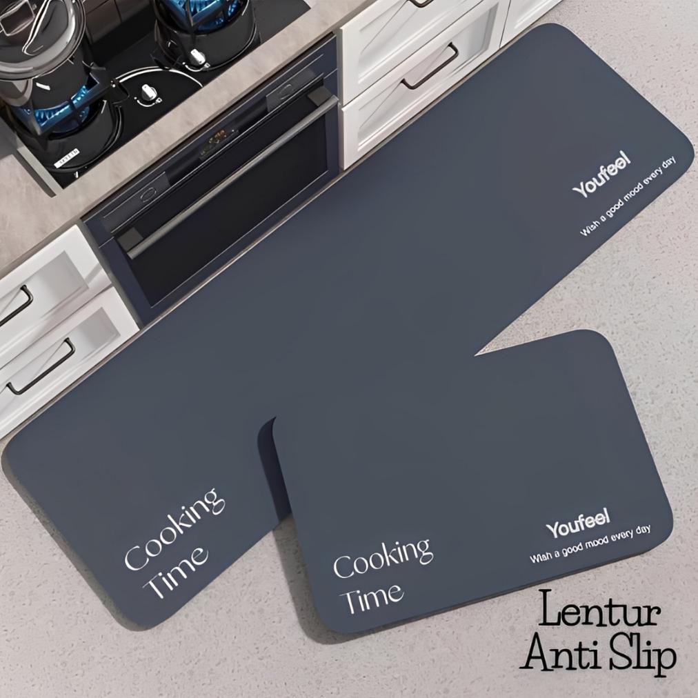 Set Keset Isi 2 Lap Kaki Karpet Dapur Kamar Mandi Anti Slip Serap Air