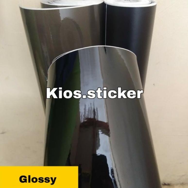 murah skotlet hitam glossy stiker hitam polos stiker motor hitam