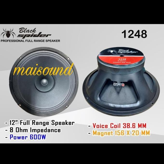 Speaker Komponen Black Spider 1248 Original Blackspider 1248 12 Inch Best Quality