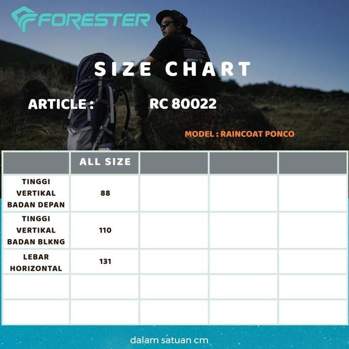 Murah Forester Rc 80022 Jas Hujan Ponco Raincoat