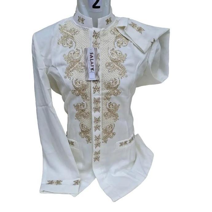 Baju Muslim Pria Jasko Mewah Salafi Bordir Dada Kantong Depan - Dalam puring terlaris
