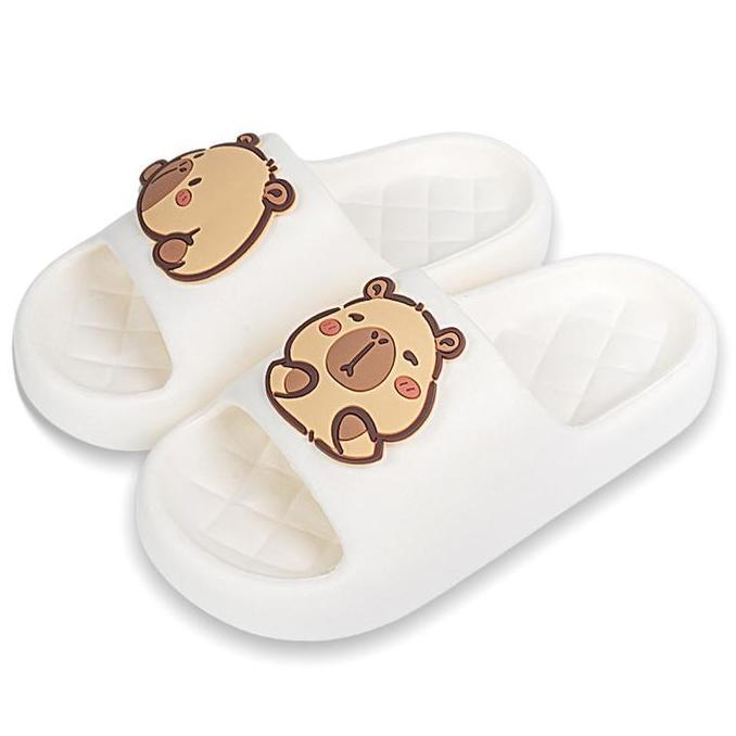 BEST XIXITIAO SANDAL PASANGAN EVA CAPYBARA KARTUN SOFT BOTTOM SLIP ON FASHION KOREA UNTUK PRIA DAN W