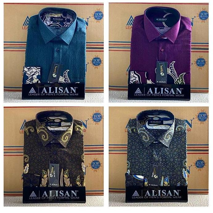 Kemeja Alisan Batik Lengan Panjang Slimfit Semua Varian Formal Katun