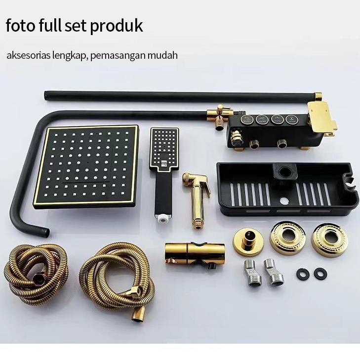 Shower Mandi Set /Set Shower Kamar Mandi/Shower Tembaga Pendingin Dan Pemanas /Set Shower 4 Fitur De