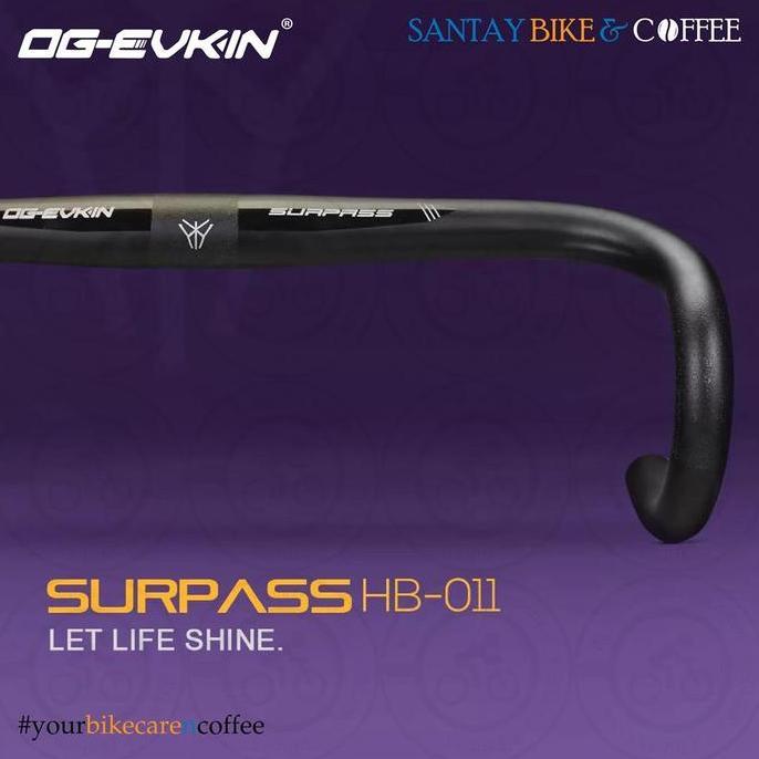 Promo OG EVKIN HB011 Carbon Handlebar DropBar Road Bike 31.8MM 380 400 420MM Diskon
