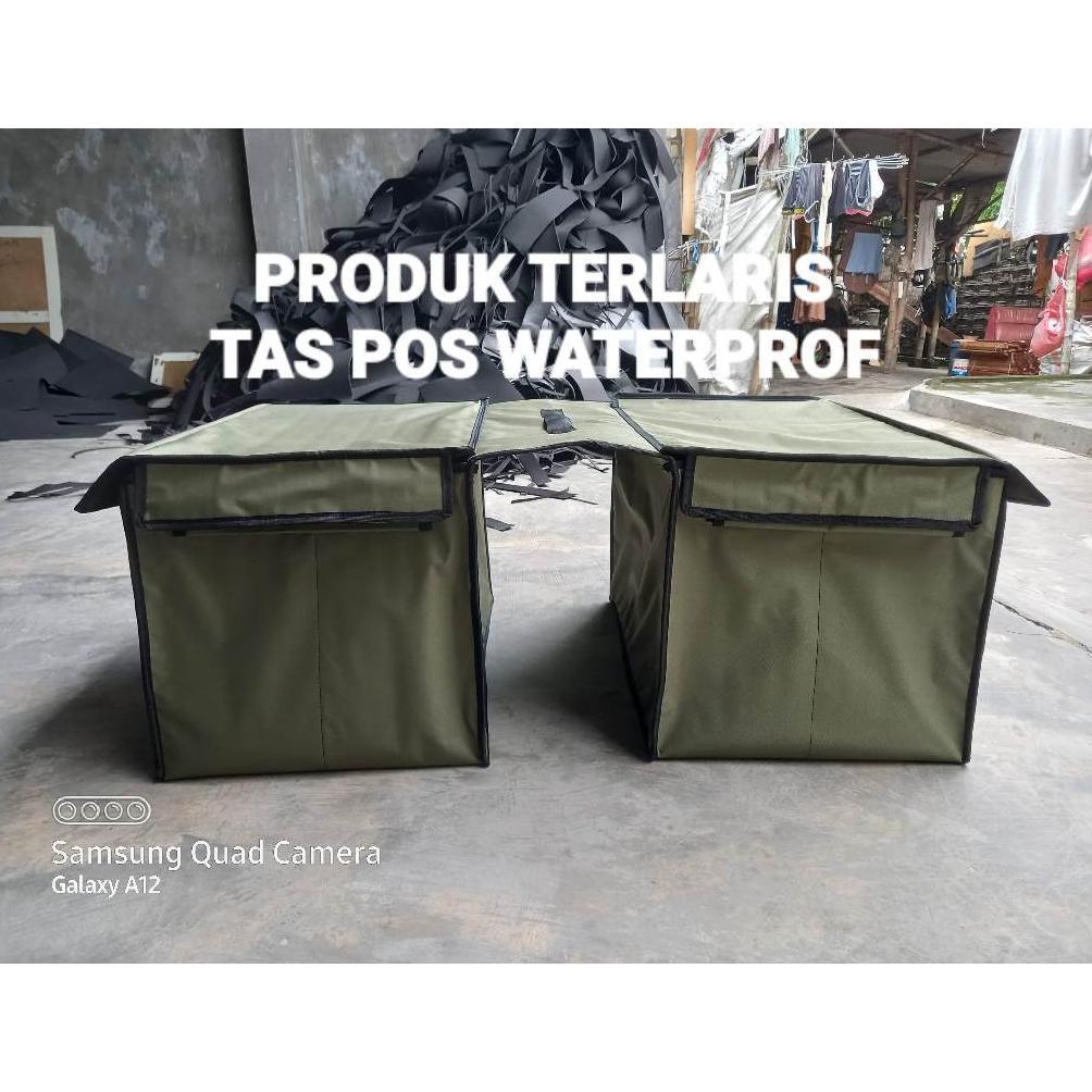 HOT (TPOS)   TAS MOTOR KURIR ANTI AIR TEBAL KUAT TAS OBROK POS KURIR KERANJANG MOTOR