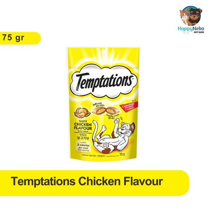 Zesukei- Whiskas Temptations Snack Kucing 75 Gr Cemilan Kucing Premium