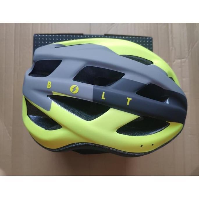 Promo Helm Sepeda MTB Roadbike Polygon BOLT Matt Yellow Grey Uk. L Diskon