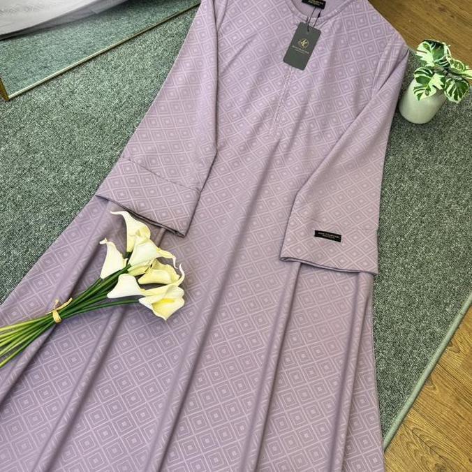 Unik Zaenab Abaya Gamis Embos Abaya Syari Gamis Terlaris Hitam Putih Dress Panjang Cantik Lembut