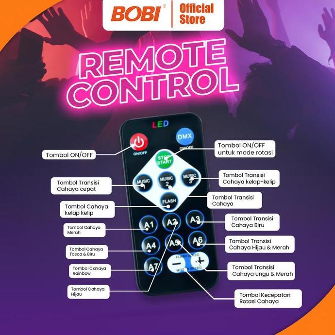 Lansungkirim- Lampu Tidur Led Proyektor + Remote - Lampu Hias Kamar Tidur Usb Hitam