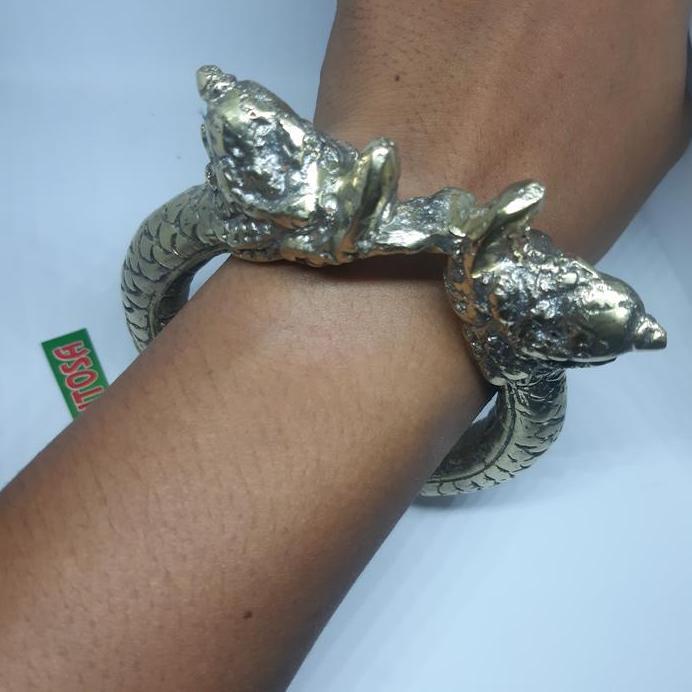 Barang Antik Gelang Nogo Temanten kuningan Besar Istmewa