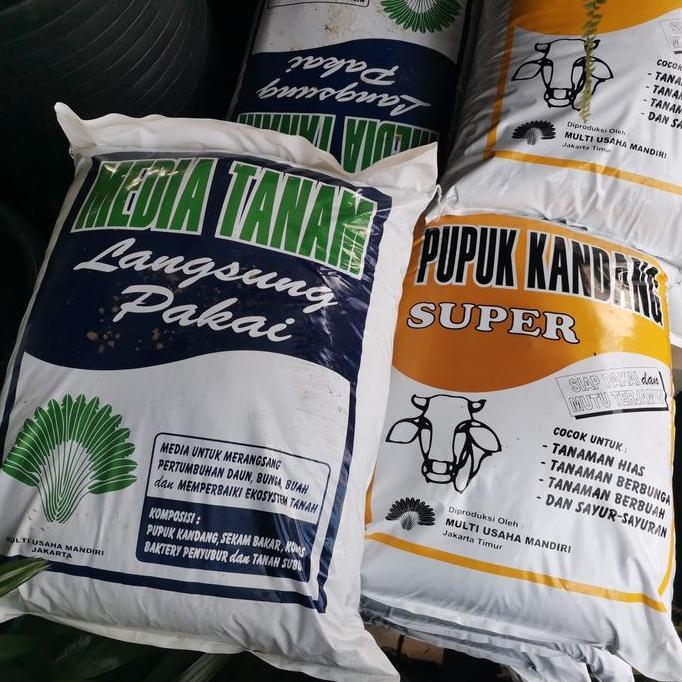 Silvergarden- Pupuk Media Tanam Pupuk Kandang Kompos, Tanah Lembang, Sekam Mentah