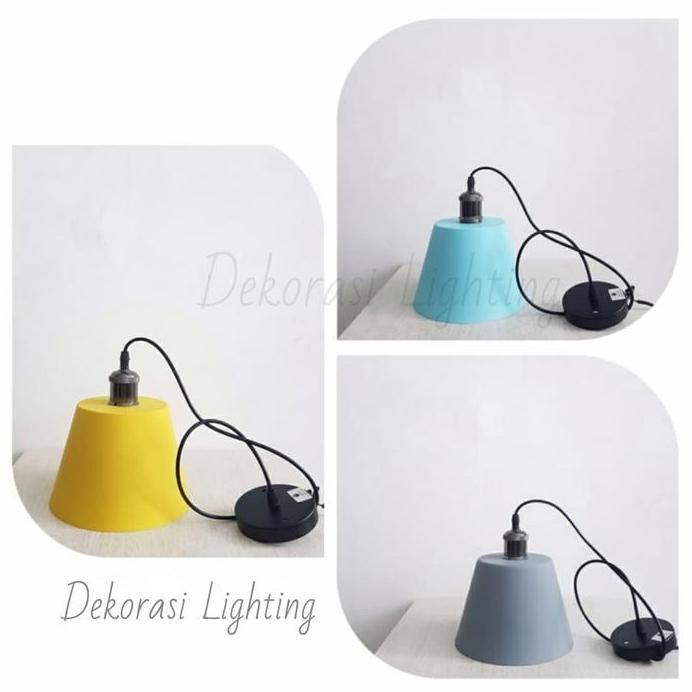 Ready stock Lampu gantung hias minimalis warna warni decor cafe lighting