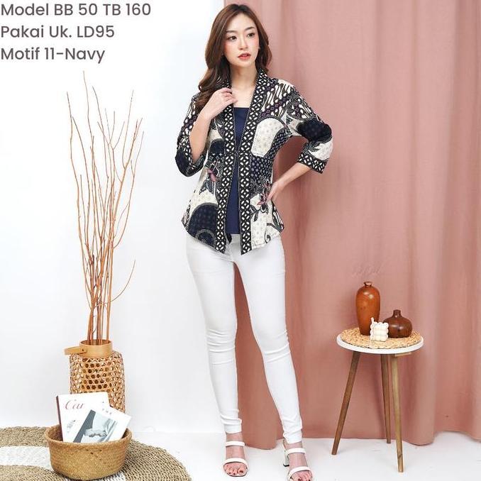 [ LIA ] LD95/110/120/130 Blouse Batik Modern Katun Stretch Premium Jumbo Bigsize
