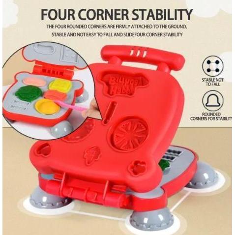 Cetakan tanah liat plastik warna-warni untuk anak-anak, mesin es krim, mesin mi, mainan anak-anak bu