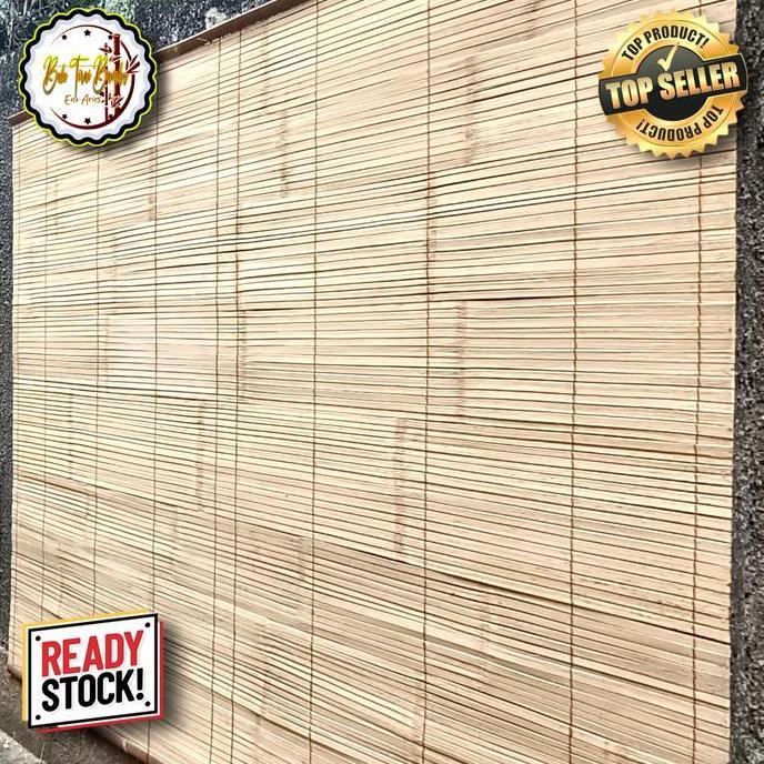 // TIRAI KREI BAMBU L.2M X T.1,5M HITAM ATI/ATEN ASLI BERKUALITAS KREY TALI DEKORASI CURTAIN KERAI /