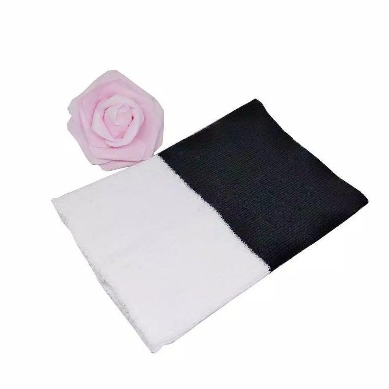 PAKET 10 PCS CIPUT BANDANA RAJUT 2WARNA HITAM PUTIH/CIPUT RAJUT HITAM PUTIH