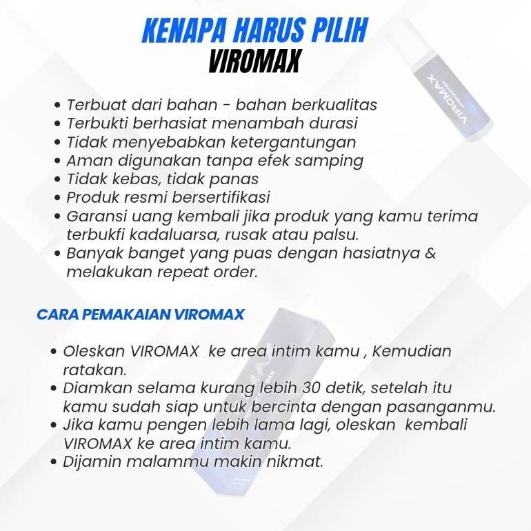 New Viromax Roll On Oles Tahan Lama Pria Anti Kebas Tanpa Efek Samping Terdaftar Di Kemenkes Termura