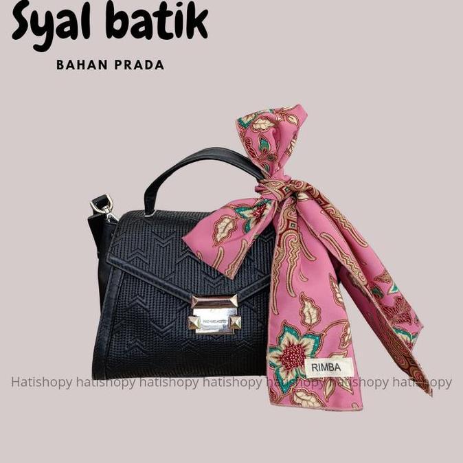 DV198 >> RIMBA - Syal Batik Leher Wanita Pria Scarf Dasi Ospek Bahan Prada Premium / Oleh Oleh Unik 