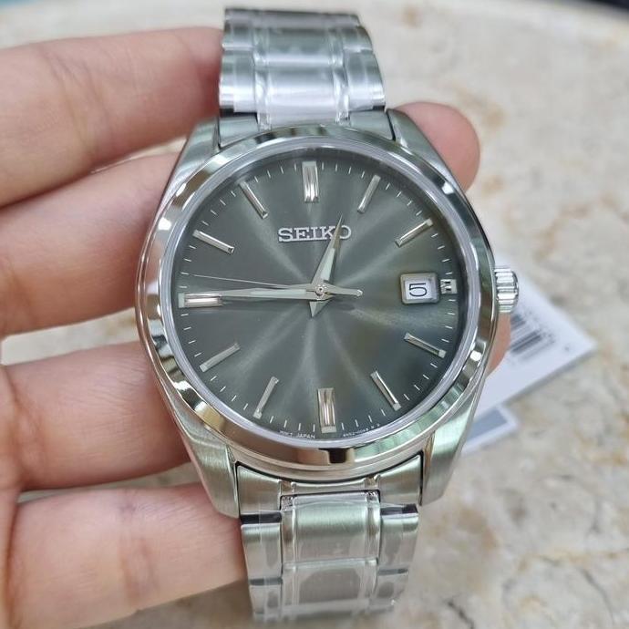 Ready Seiko Pria SUR527P1 Quartz Sapphire Olive Green Dial