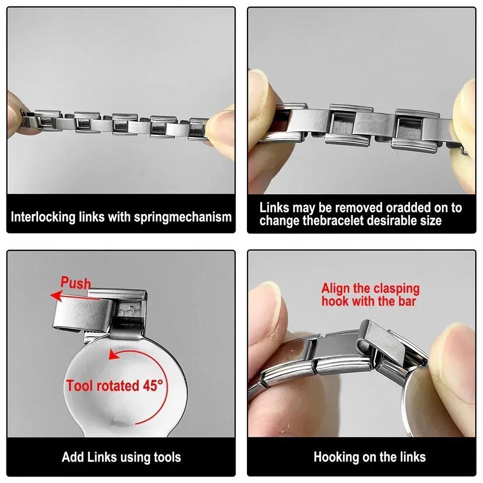 National Flag Theme European Italy Brazil Korea Italian Charm Links 9mm Stainless Steel Bracelet Wom