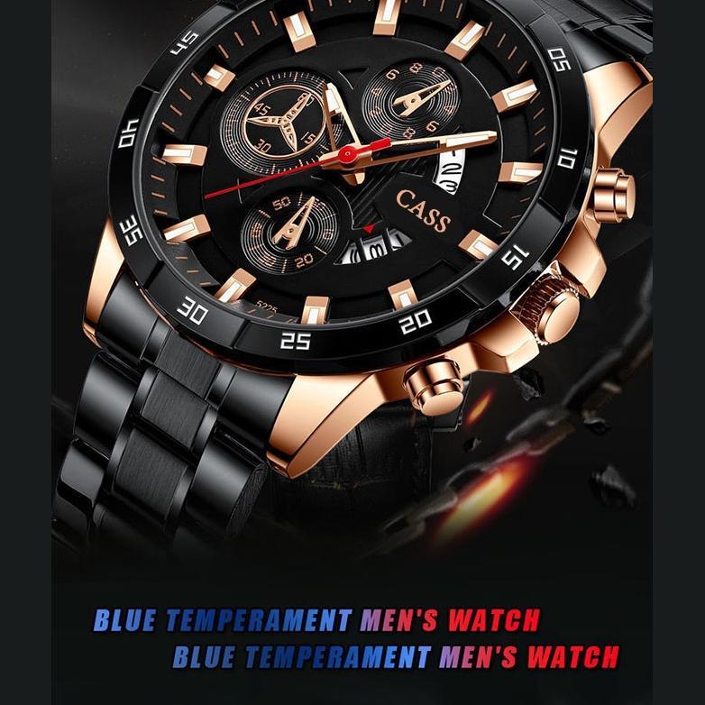 DISKON COD CASS JAM TANGAN PRIA ANTI AIR ORII JAM TANGAN PRIA FNGEEN IMPORT RANTAI STAINLESS BIRU ST