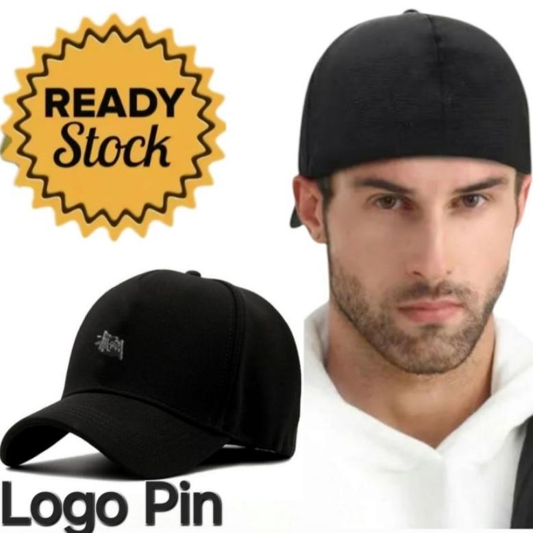 BEST SELLER TOPI PRIA BUILT UP STTUSY LOGO PIN BAHAN FLEXIBEL CAPS BASEBALL