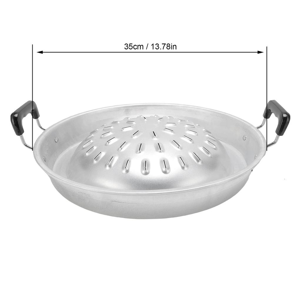 Thai BBQ Grill Pan 2 in 1 Non Stick Even Heating Aluminum Hot Pot Grill Charcoal Pan For Gas Stove C