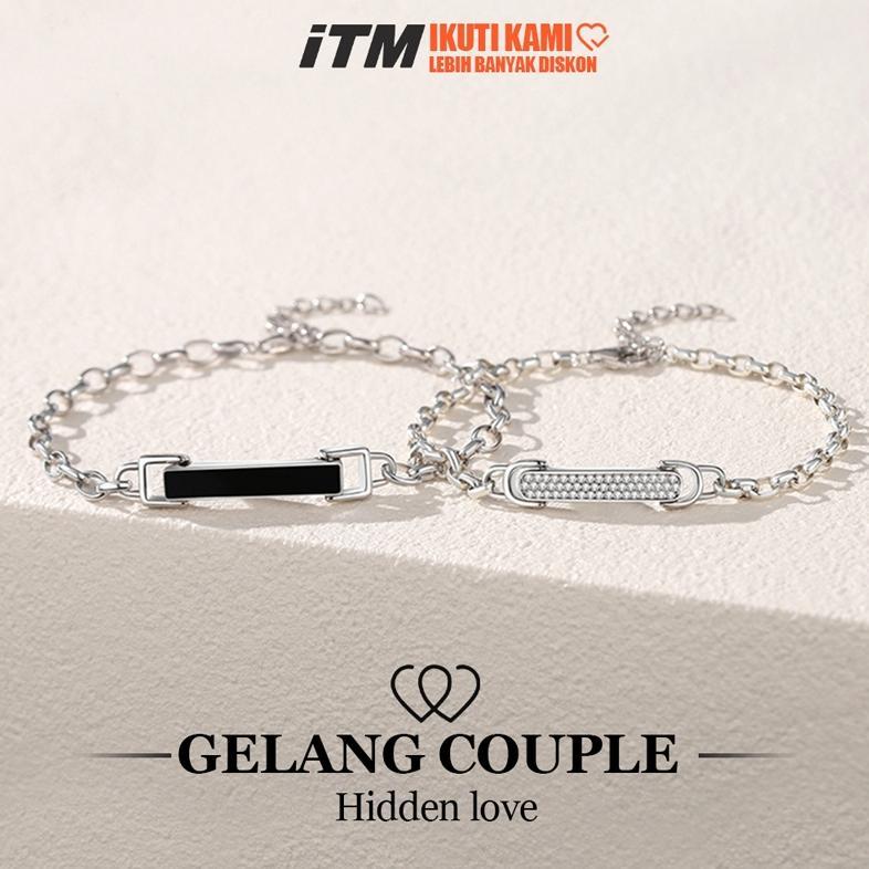 ITM Gelang Couple Pasangan Hidden love-couple Gelang fashion Gelang/Titanium material no karat