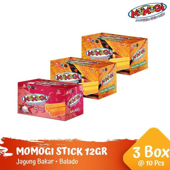 Foodx- Momogi Jagung Bakar 12Gr [2 Box] + Momogi Balado 12Gr [1 Box]