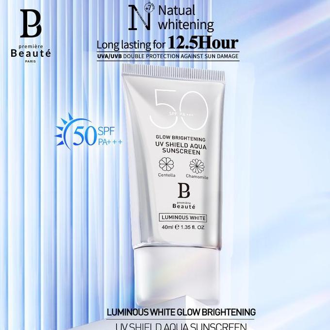 Skinwill- [Bpom] Premiere Beaute Sunscreen (Spf 50 Pa+++) 40Ml Uv Shield Sun Protect Sun Block Badan