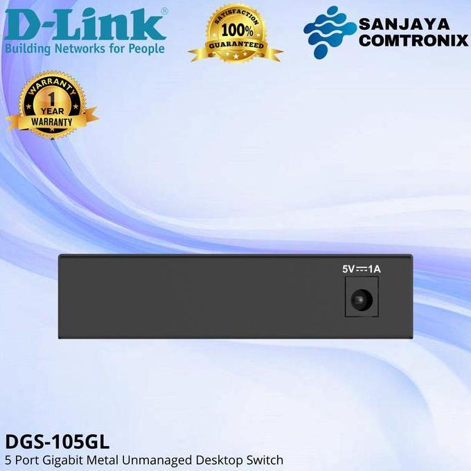 Conextic- D-Link Dgs-105Gl 5-Port Gigabit Switch Metal Case Dlink Dgs-105 Gl