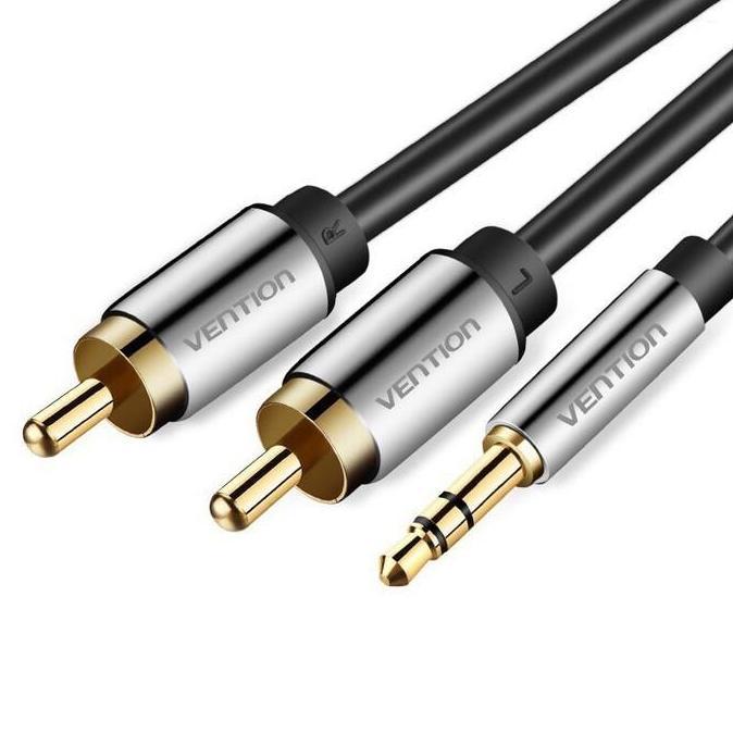 Promo Kabel Aux 3.5mm Male to 2 RCA Male 2 meter Diskon