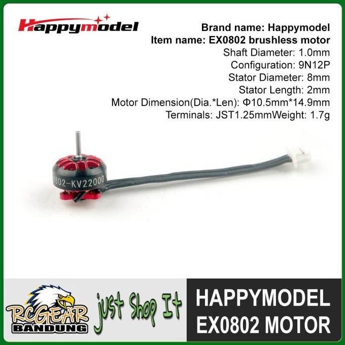 Happymodel EX0802 Brushless Motor 1mm shaft Mobula6 Moblite6 Moblite7