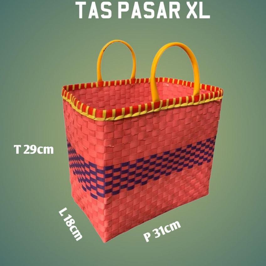 Readyy Tas Anyaman Plastik XL Tas Belanja Besar Kuat, Muat Banyak, Tahan Air & Anti Sobek
