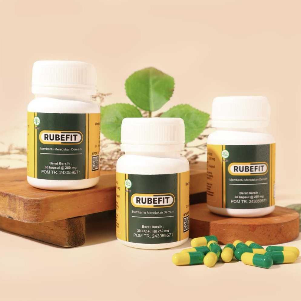RUBEFIT PAKET 3 BOTOL ISI 30 KAPSUL CACING TIPES/ kapsul cacing tipes/ TIPES, DEMAM, CACING TANAH, C